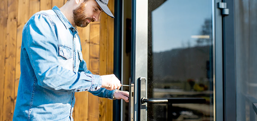 Frameless Glass Storefront Door Locks Replacement in Chino, CA